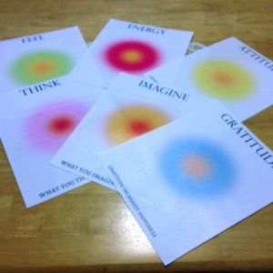 Positive Vibes aura prints on synthetic canvas feel fabric